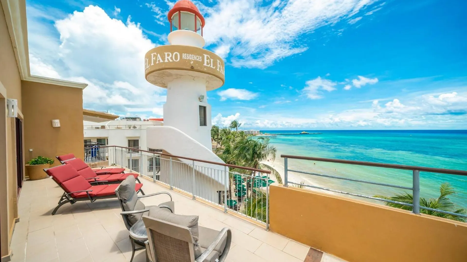 פלאייה דל כרמן Condo Surf 408 - Beachfront Stunning Ocean View Penthouse - At El Faro Condo